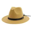 Fascinator Hats Women'S Hat Vintage Wide Brim Hat with Belt Buckle Adjustable Outbacks Hats Soild Sun Free Shipping #D8