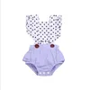 Baby Girls Clothes Kids Lace Bowknot Rompers Summer Patchwork Plaid Triangle Jumpsuits Newborn Sleeveless Onesies Lovely Outfits PY616