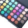 Popfeel 40 Farben Augen Make-up Matte Glitzer Lidschatten Diamant Schimmer Augengrundierung Leuchtender Lidschatten + Pinsel Geschenk