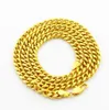 Herrenkette Schwere 22K 24K Thai Baht Gelbgold plattierte Halskette 24" Schmuck 6,5 mm