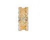 Jewelry 18K Yellow gold Women Wedding CZ Diamond Ring Original Box for Pan 925 Sterling Silver honeycomb Rings Set W198