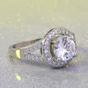 Wholesale-Zircon Diamond Ring Creative Wedding Hand Jewelry Gifts for European and American Ladies