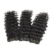 7A Betyg-längd 12-28 tum Deep Wave Hair Weft 100% Human Virgin Brazilian Hair Bundle 60g/PCS 5st/Lot, DHL Free