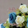 5 PCS European 10 Heads double color Artificial rose simulation flower home decoration small bunch of flower fake Bouquet