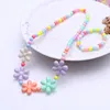 Ensembles de bijoux pour enfants pour enfants cadeaux collier ensemble bébé perles rondes collier coloré collier ensemble Accessoires C5749