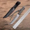 Top Quality Small katana Fixed Blade Knife 440C Tanto Blades Full Tant Paracord Handle Straight Knives With Leather Sheath