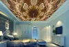 Custom 3D Plafond Muurschildering Wallpaper European Styled Love Rose Zenith Woonkamer Slaapkamer