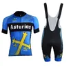 Asturias New Cycling Jersey Suit Summer Men039s Zestawy do roweru z krótkim rękawem.
