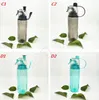 New 600ml Spray Sports Water Bottle Portable Outdoor Sport Water Kettle Anti-Leak Drinking Cup with Mist camping plastic bottle 4877