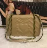 high quality Women Shoulder Bags Classic Pu Leather Marmont Heart Style 26cm Gold Chain Bag Handbag Tote Bags Messenger Handbags L00849
