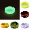 Silicone Soft Round Ashtray Ash Tray Holder Luminous Portable Anti-scalding Cigarette Holder Multicolor Eco-Friendly DLH006