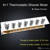 Most Complete Shower Set 6 Functions Luxurious Bath System Large Waterfall Dual Rain Misty Concealed Ceiling Showerhead Massage Th2506