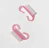 뜨거운 판매 6.5 * 3.5 cm 핑크 네일 아트 먼지 브러시 도구 먼지 청소 매니큐어 페디큐어 도구 네일 액세서리 # 8106