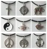 Statement Necklaces Anchor Leaves Gossip Hand Steering Geometry Necklace Jewelry Compass Circle Round Pendants Necklaces