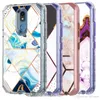 3IN1 Marble Case for Iphon 11 PRO MAX 8P XR XS MAX Soft TPU & Hard Plastic Back Cover Compatible with LG K40 K12 Plus