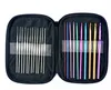 22pcs/lot Multicolour Metal Aluminum Crochet Hook Knitting Kit Needles Set Weave Craft Yarn Stitches Needle Stitch SN4111