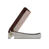 Dentes Beard Styling Shaping Comb Plástico Aço inoxidável Handle abridor de garrafas Folding metal Popular Comb