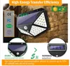 Vierzijdig Human Body Induction Solar Power Light 3 Modi 120 Graden Motion Sensor Angle Wandlamp Waterdichte Outdoor Yard Lampen 2 stks