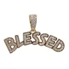 Ожерелья в стиле хип-хоп, ювелирные изделия, роскошные изысканные качественные украшения с блестящим цирконом, позолоченные медью 18 карат, медные буквы, благословенный кулон Necklac8636192