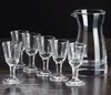 A super small wine cup ultra-transparent glass goblet a cup of Maotai small glass of spirits 7pcs