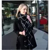 Groothandel- herfst winter ons zwarte rode plaid lange sjaals vintage vrouwen zachte imitatie kasjmier sjaals pashmina goede kwaliteit lange sjaal