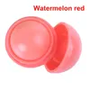 6色かわいいラウンドボールリップクリーム3D Lipbalmフルーツフレーバーリップスマッカー自然保湿唇ケアバームリップスティックDHL送料無料