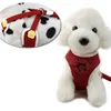 Fashion Floral Dog Herness Simple Style Designer en peluche en peluche