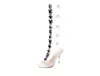 Hot Sale- Bling Woman Sandals Boots Thin High Heels Stiletto Crystal Dress Shoes Sandalias Bohemia Style