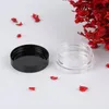 2ML 2G Plastic Empty Face Cream Jar Cosmetic Sample Clear Base Plastic Make-up Eyeshadow Lip Balm Nail Art Piece Container Bottle Travel LX