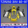 Kit yamaha tzr 250 3xv ypvs tzr-250 92 93 94 95 96 97 245hm.9 TZR250RR rs TZR250 공장 옐로우 1992 1993 1994 1995 1996 1997 페어링