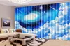 Drukowanie Blackout 3D Kurtyna Okno Wspaniała Planeta Przestrzeń Niestandardowy salon Sypialni Pięknie zdobione zasłony