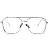 Óculos de sol de luxo estilo rock para homens, óculos de lente quadrada transparente, aro masculino, armação completa, oversized, vintage, dourado, prata, metal, óculos de sol 9496294