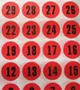 100 feuilles de diamètre 16 mm 1 à 35 étiquettes rondes en papier autocollant en chiffres arabes pour la maison, le bureau, l'école, les numéros de commande, marquer les documents, l'étiquette