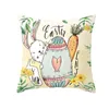 Taie d'oreiller de Pâques canapé jeter taie d'oreiller lapin lapin simple face numérique imprimé taie d'oreiller canapé voiture coussin couvre 40 Styles