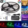 WiFi بلوتوث الموسيقى RGB تحكم الصمام قطاع DC12V مصغرة الذكية ضوء قطاع تحكم باهتة ل 5050 RGB الصمام الشريط الشريط