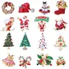 Boże Narodzenie Broszka Choinka Rhinestone Broszka Wisiorek Wesołych Świąt Wystrój Domu Bell Xmas Ornament Xmas Party Decor Gifts