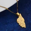 Gold Color Haute Corse Map Pendant Necklace Corsica La Corse Country Maps France Map Chain Jewelry2531