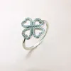 Gros- Anneaux ensemble boîte originale pour Pandora Argent 925 CZ diamant femmes anneau de mariage Accessoires de mode