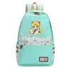 Designer-anime marinheiro lua onda ponto mulheres bonito mochila lona mochila de viagem kawaii sacos de escola mochila feminina dos desenhos animados bagpa223t