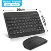 Trådlöst tangentbord och mus Mini Uppladdningsbart bluetooth-tangentbord med mus ljudlöst ergonomiskt tangentbord för PC Tablettelefon