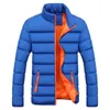 Winter Jacket Men Puffy Parka Mens Winter Padded Jackets Man Puffer Coat Warm Quilted Overcoat Male Warm Coats Slim Solid Parkas