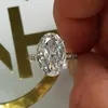 البيع الساخن 925 الجنيه الاسترليني الفضة خواتم الزفاف إصبع وسادة فاخرة قطع 3CT CZ خاتم للنساء المجوهرات المجوهرات anel