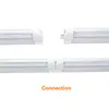 LED Shop Light 8ft T8 LED Tube Lights 150W 15000LM 6000K COLD WHITE V شكل واضحة الغطاء غلاف الخلاص المخرج متاجر قابلة للربط للمرآب 8 قدم