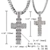 Waveshaped Large Cross Pendant Iced Out Bling Bling Crystal Fashion Chain Necklace Men Rapper Hip Hop Jewelry Cuba039s Necklaco9717702