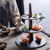 ロック三層プレートメーカーダイレクトヘェン寿司デザートトレイディナーディナーディディナーの料理多層ケーキホテルプレート
