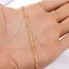 10pcs Gold 2 mm Taille Collier Figaro 16-30 pouces Femme Femme Femme Femme simple Chaîne de pulls