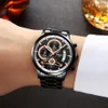 NIBOSI Orologi da uomo Top Brand di lusso Cronografo da uomo Orologi sportivi Impermeabile Orologio da uomo al quarzo in acciaio pieno Relogio Masculino291W