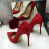 Tasarımcı Ücretsiz nakliye moda bayan ayakkabı kırmızı yılan rugan noktası ayak ince topuk yüksek topuklu gelin düğün ayakkabıları yepyeni pompaları