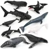 Giocattolo modello balena, 9 animali marini modello solido, simulazione alta di grandi dimensioni, per insegnamento cognitivo per bambini, regalo per bambini, ornamento Orcinus Orca Shark Whale Humpback Pottwal Grampus