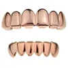 2019 heißer Verkauf Hip Hop Gold Zähne Grillz Oben Unten Grills Dental Mund Punk Zähne Caps Cosplay Party Zahn Rapper schmuck Geschenk Freies Schiff